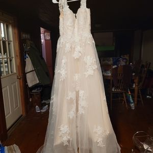 Hebeos wedding dress  Champagne Ivory size 10